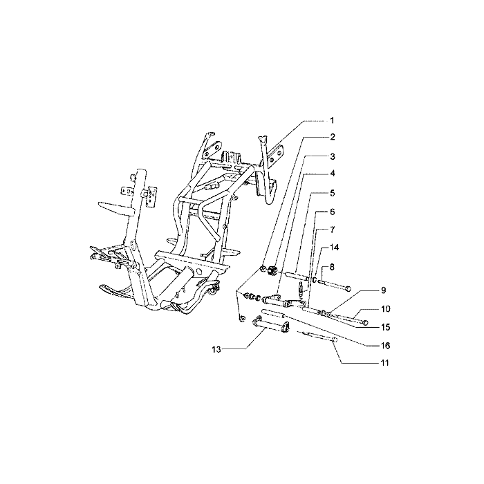 Frame-Aufhangung-Seitlicher stander