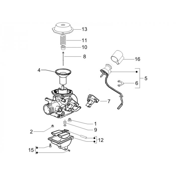 Onderdelen carburateur