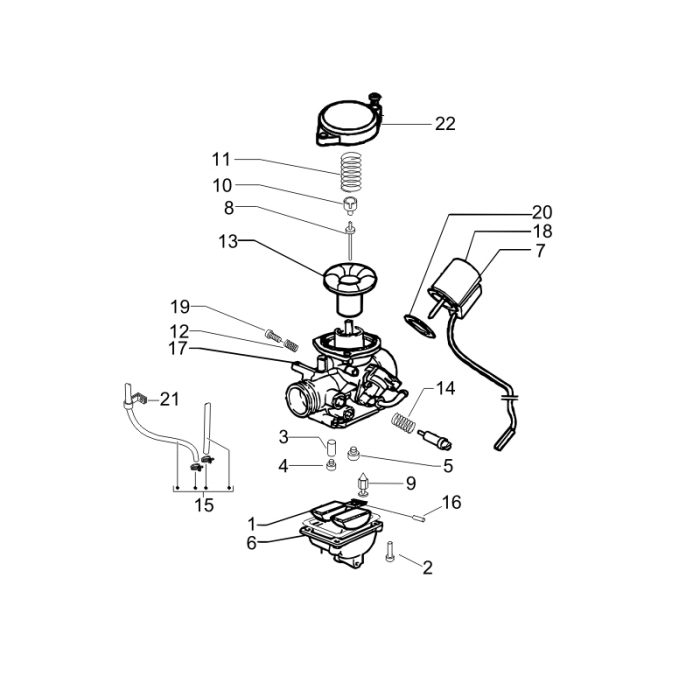 Onderdelen carburateur
