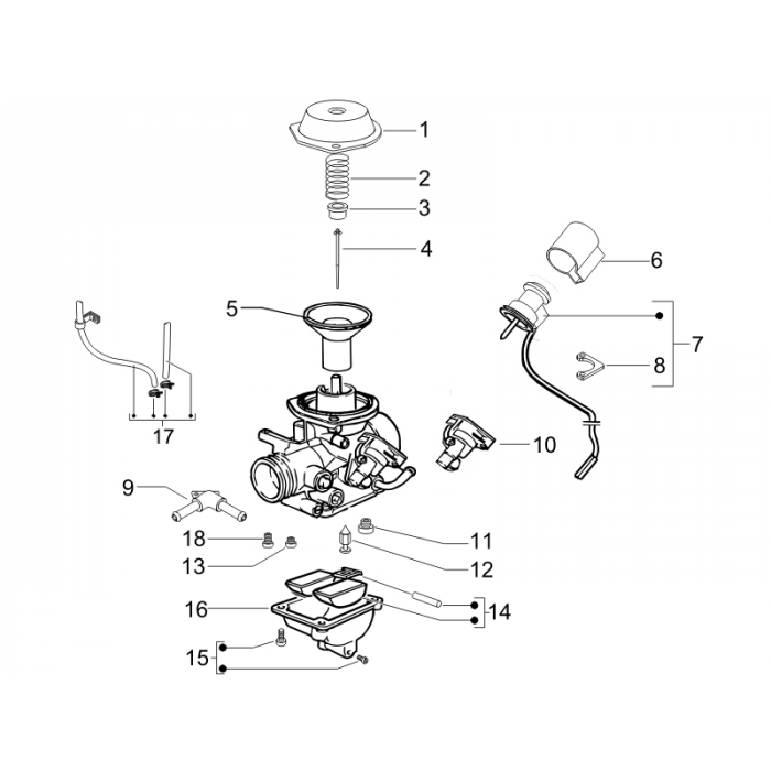 Onderdelen carburateur
