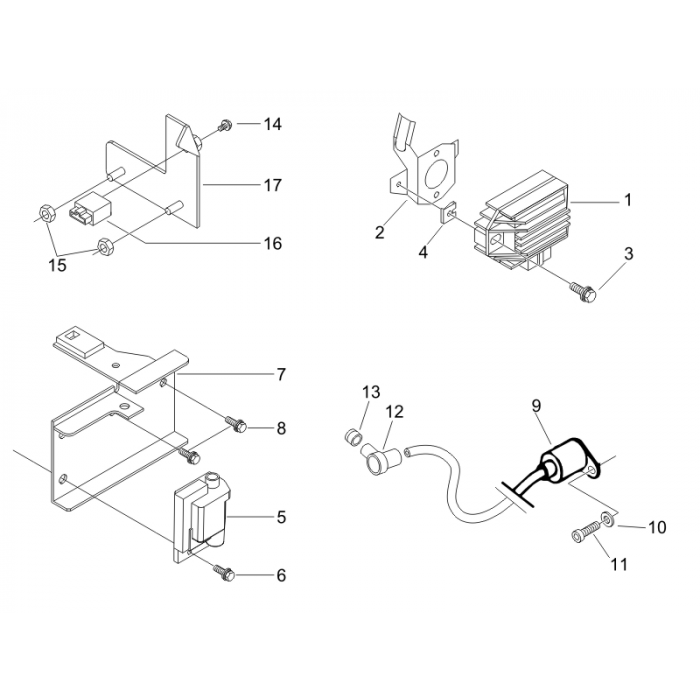 Spanningsregelaar - Elektronische regeleenheid - Bobine