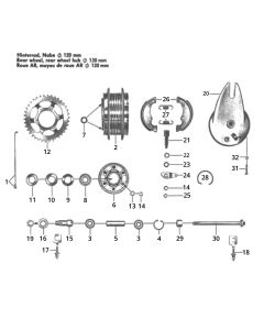 achterwiel naaf zundapp GTS 50