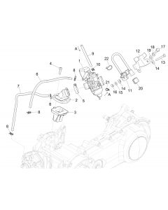 Carburateur, compleet - Inlaatspruitstuk