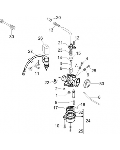 Onderdelen carburateur